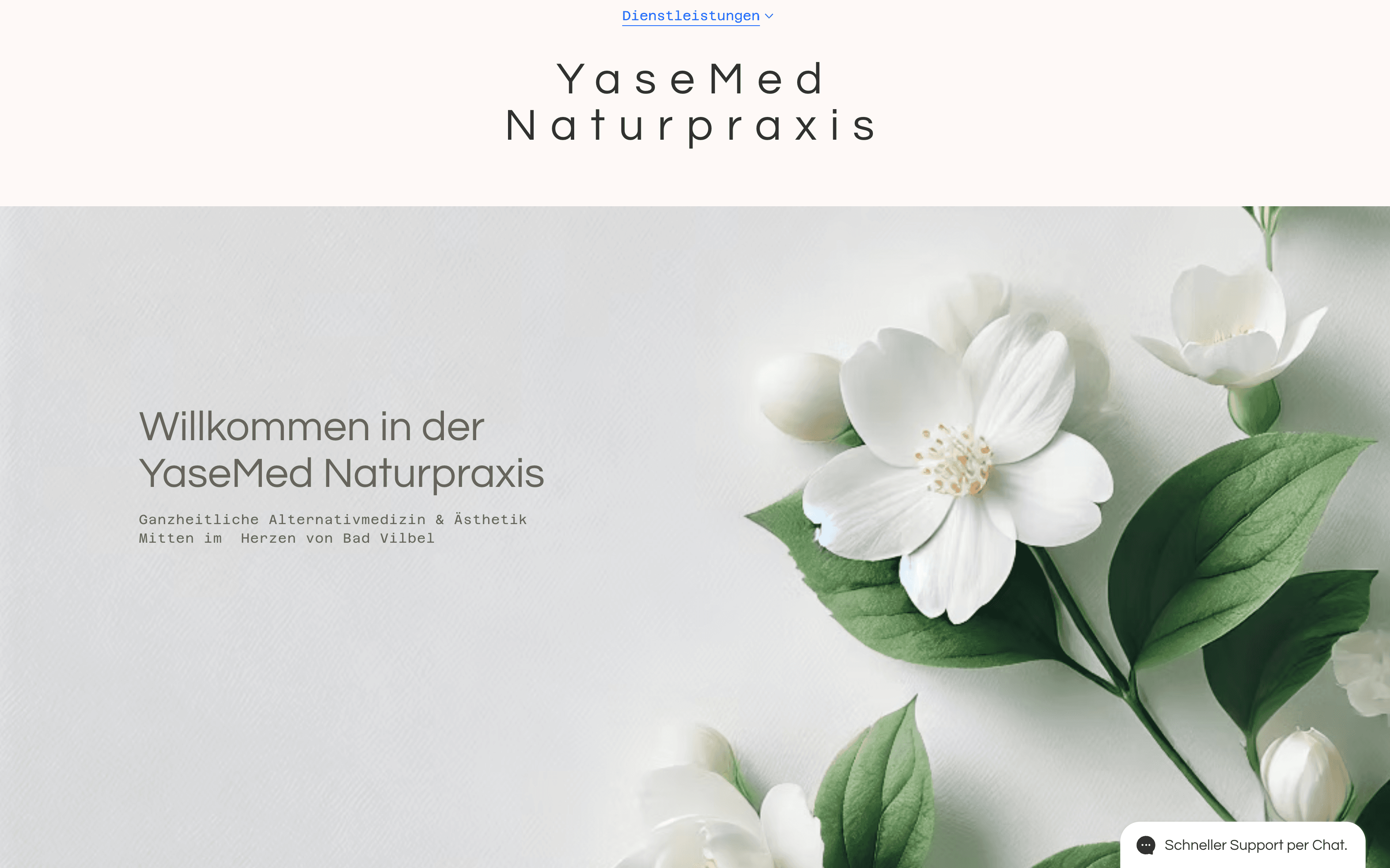 Screenshot der Website „YASEMED – Unternehmenswebsite“